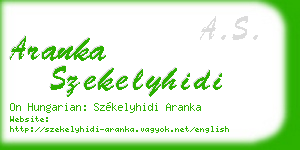 aranka szekelyhidi business card